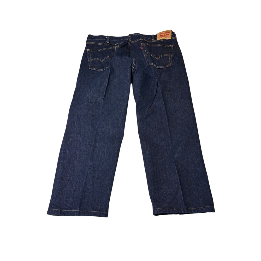 Levis 505 Regular Fit Straight Leg Jeans Mens 42x26 Dark Wash Indigo Denim - Picture 7 of 15